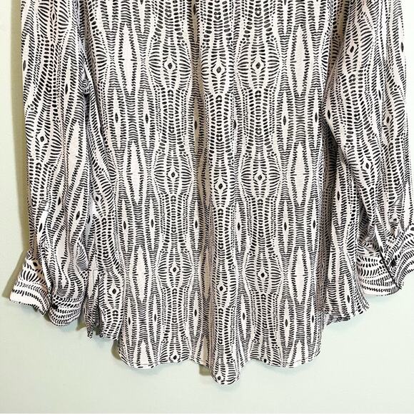 Lane Bryant Women's White Collared Long Sleeve Sheer Button-Up Shirt Size 19/20 - Picture 11 of 16